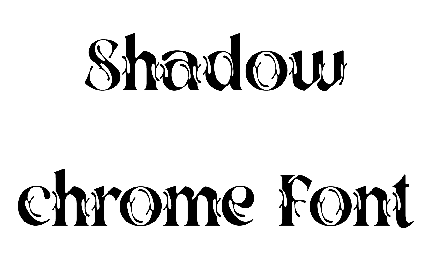 Shadow chrome Font Download