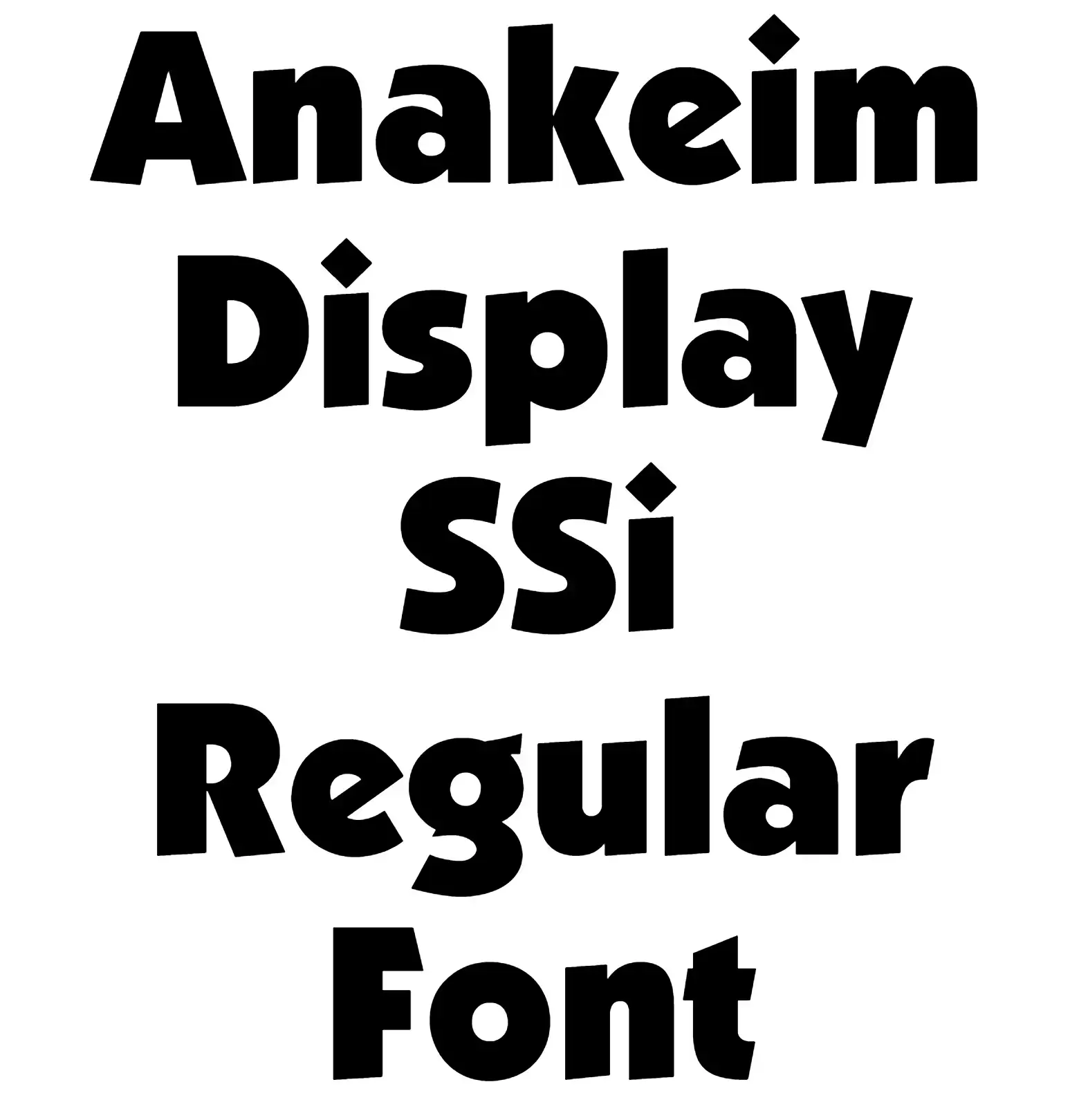 Anakeim Display SSi Regular Font