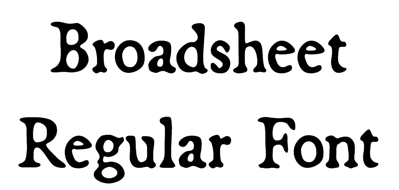 Broadsheet Regular Font download
