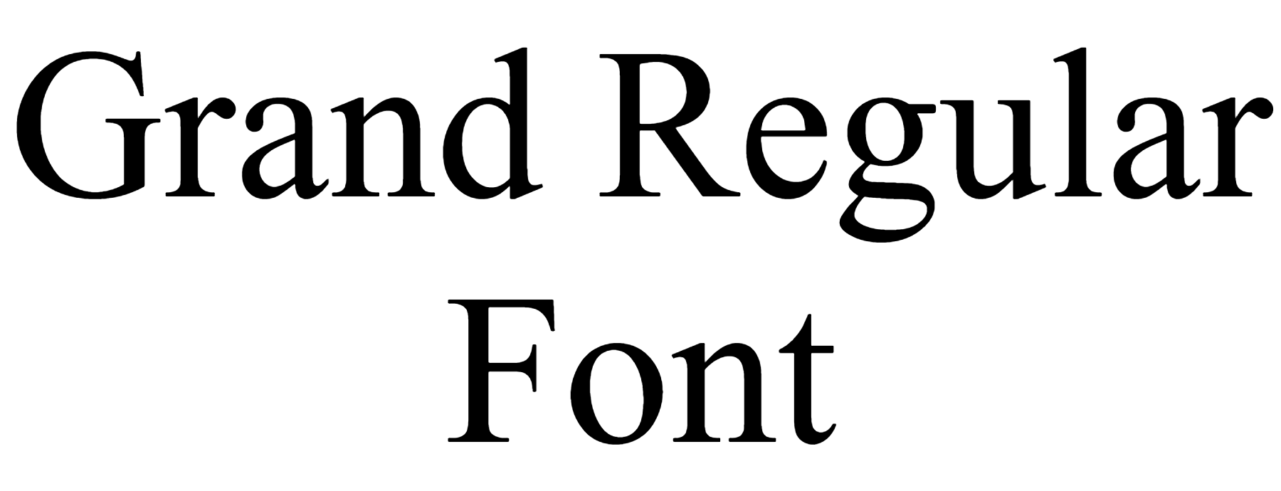 Grand Regular Font download