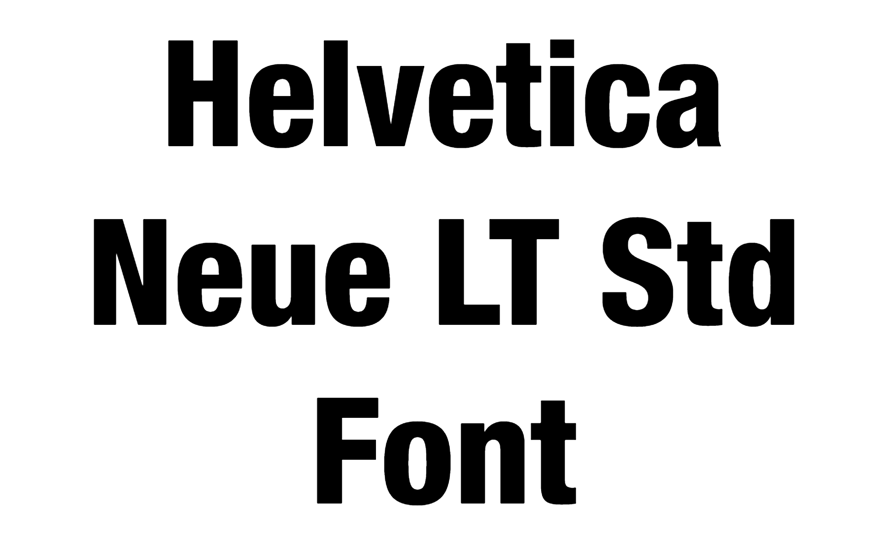 Helvetica Neue LT Std Font Family | DafontStyle