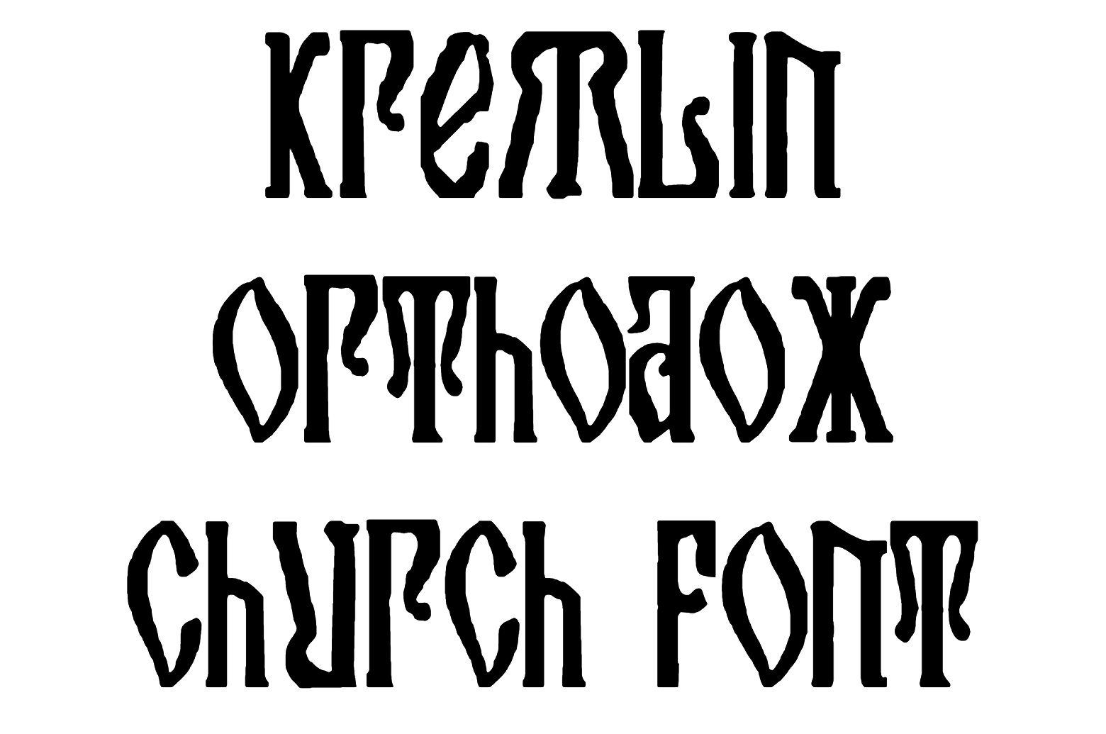Kremlin Orthodox Church Font
