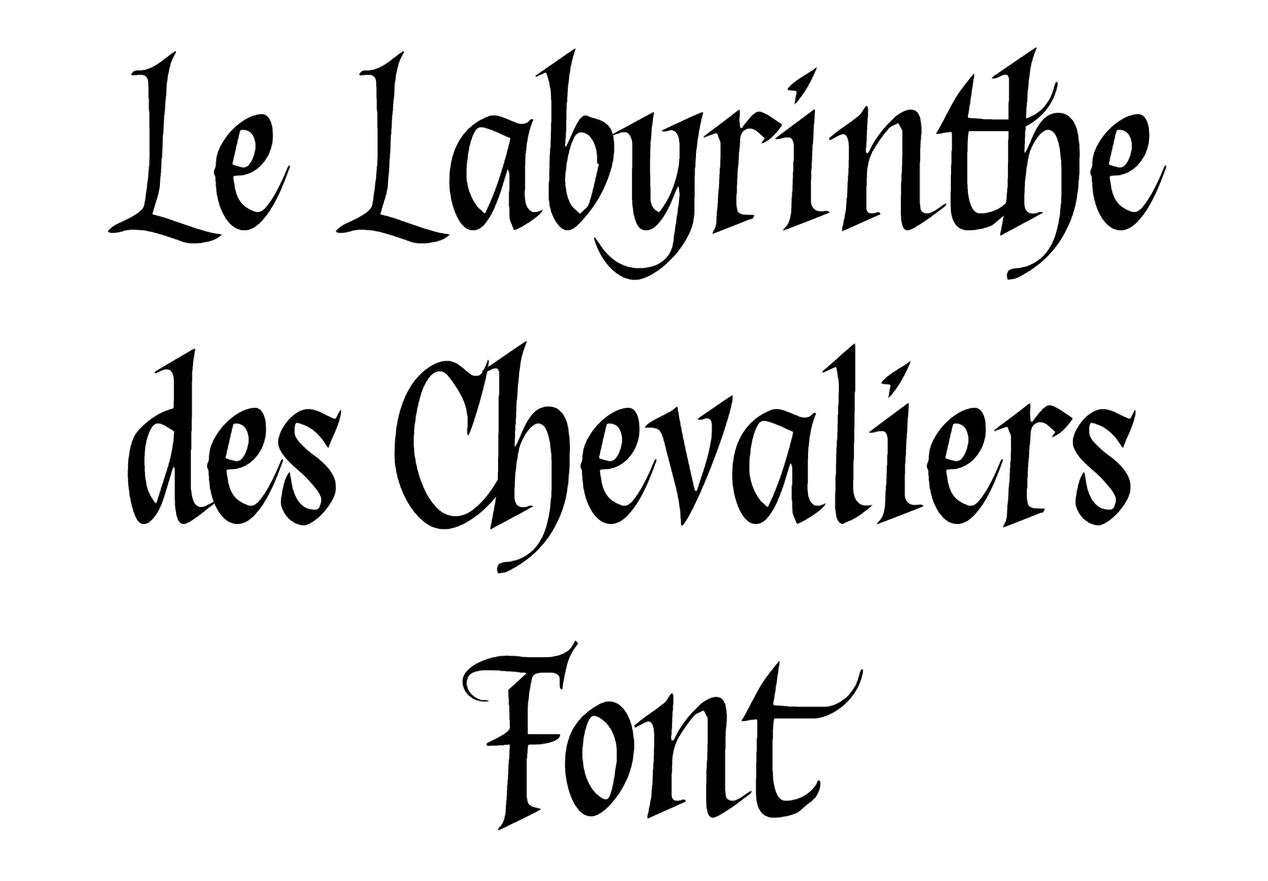 Le Labyrinthe des Chevaliers Font Download