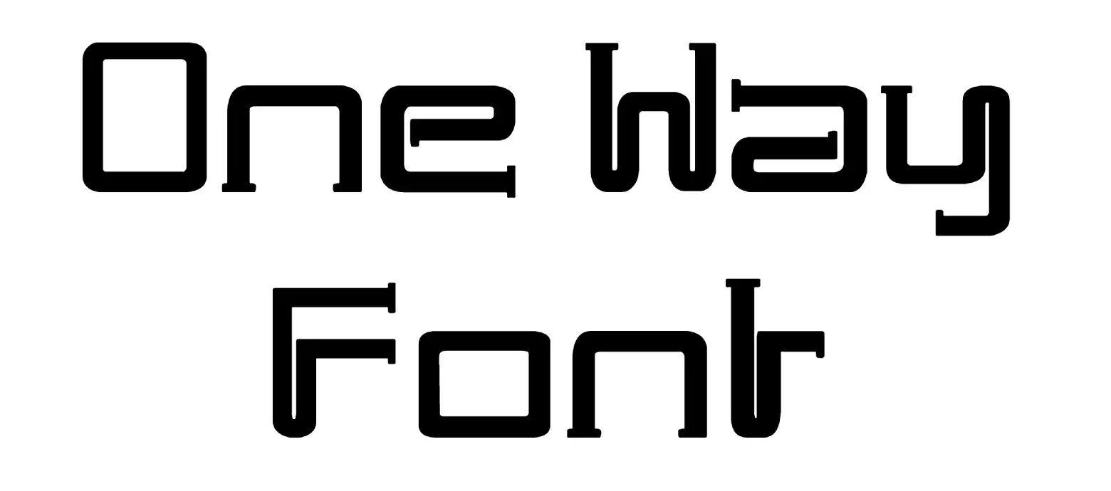 One Way Font download