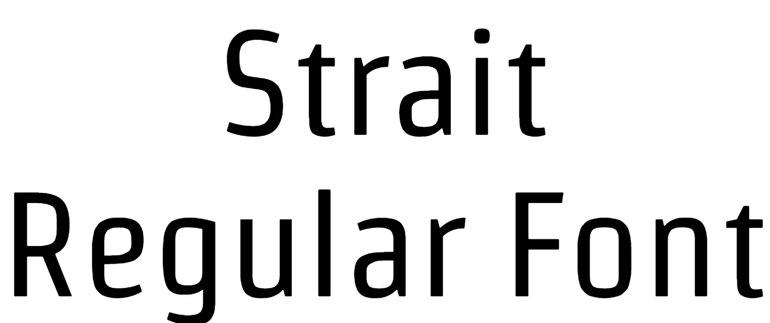 Strait Regular Font download