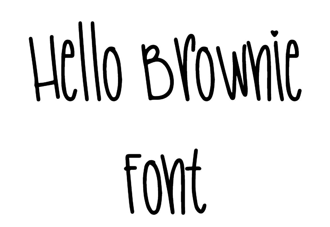 Hello Brownie Font