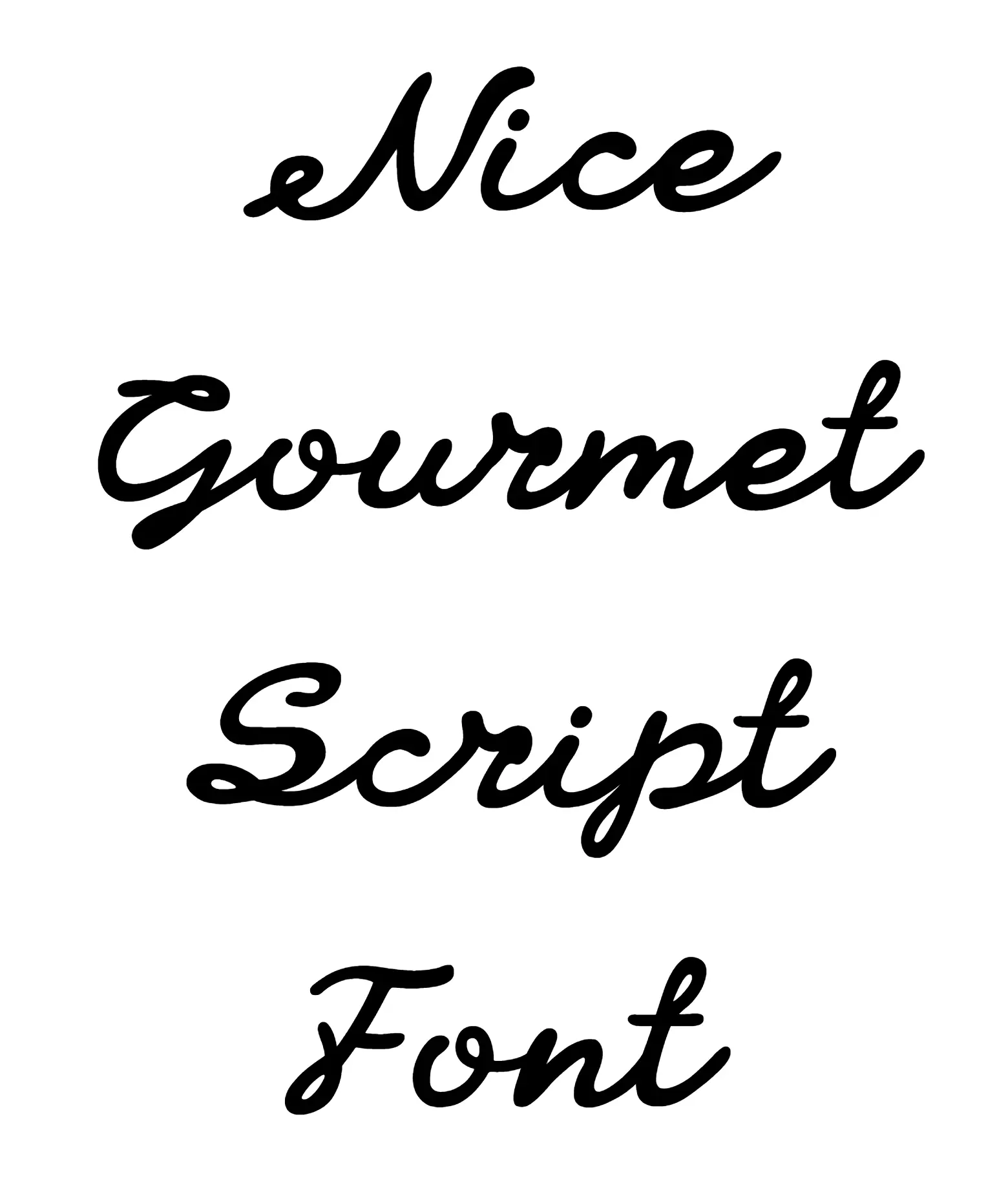Luvan Nice Script Nice Gourmet Script Font | DafontStyle