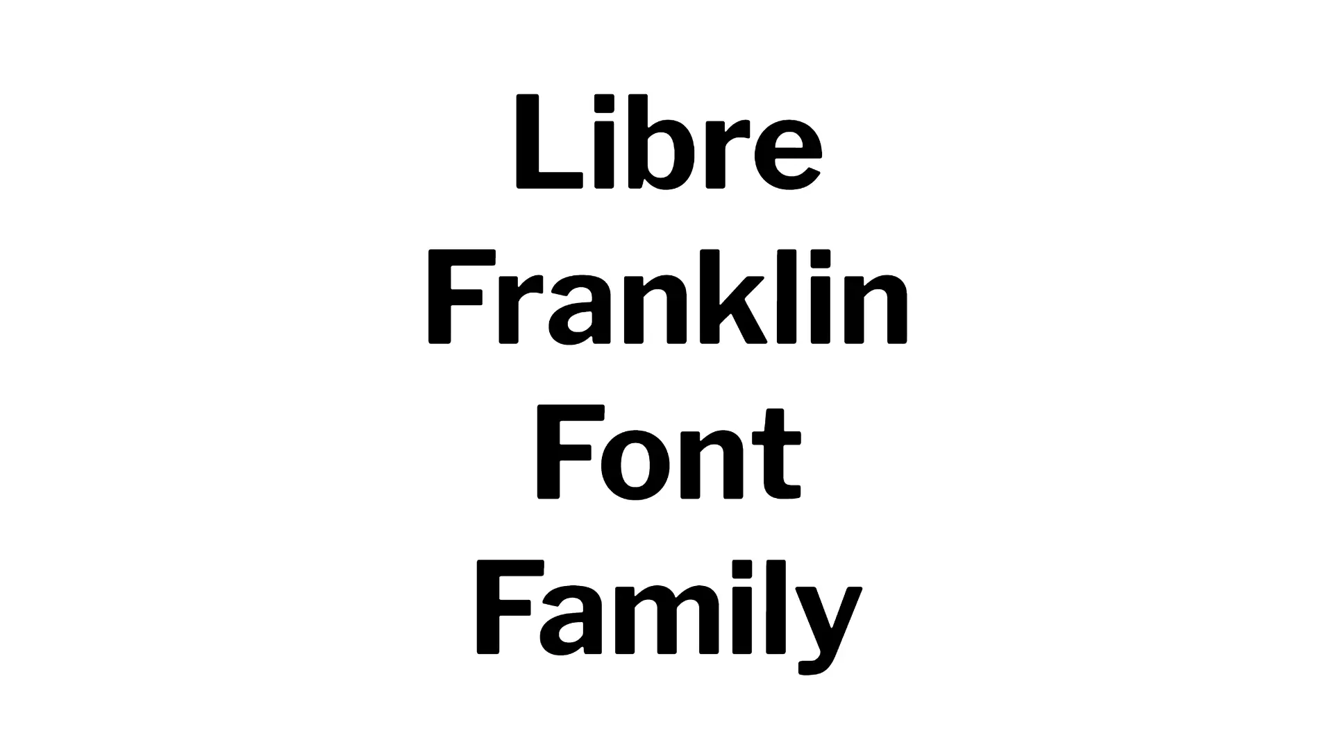 Libre Franklin Font Family