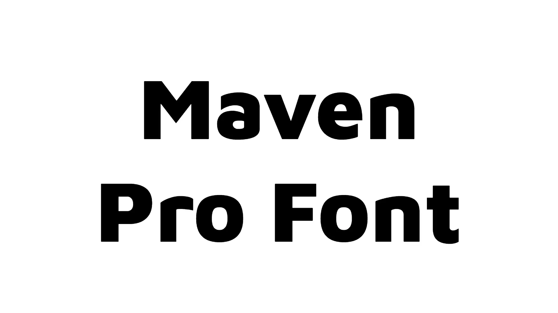 Maven Pro Font